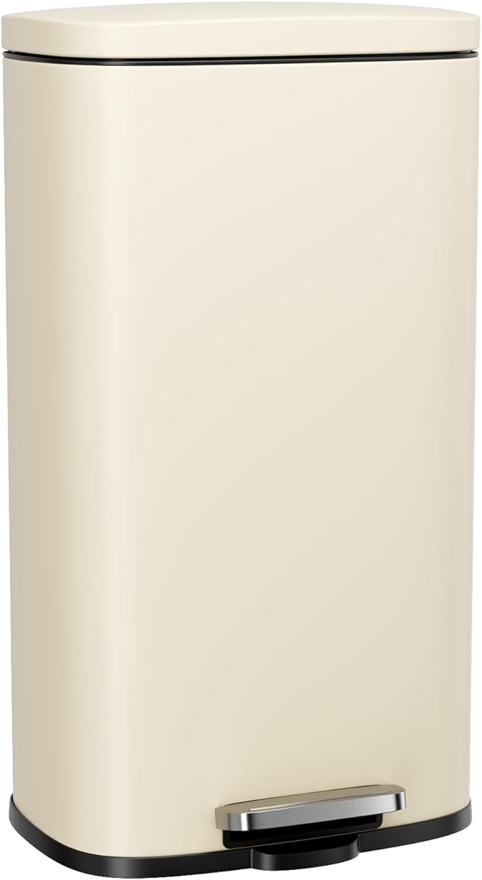 Arlopu 8/13.2 Gallon Step Trash Can, Stainless Steel Garbage Bin, Soft-Close by Arlopu