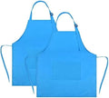 SINLAND Kids Apron with Pocket 2 Pack Children Chef Apron by SINLAND