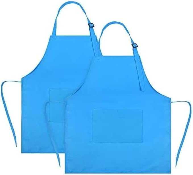 SINLAND Kids Apron with Pocket 2 Pack Children Chef Apron by SINLAND