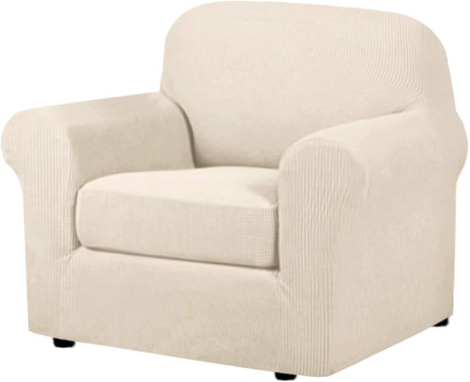 H.VERSAILTEX 2 Piece Couch Cover Stretch Stylish Chair Cover Furniture by HVERSAILTEX