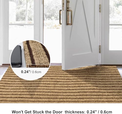 4Ft x 8Ft Outdoor Runner Rug Non Slip Carpet Runner Rubber Backing