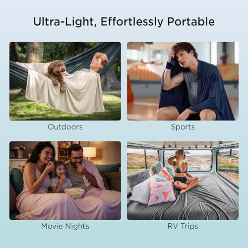 Bedsure Lightweight Cold Blanket for Summer, Bed Cooling Blanket Queen Size f...
