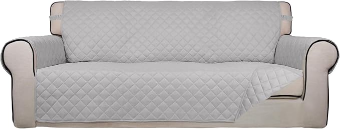 PureFit Reversible Quilted Sofa Cover, Water Resistant Slipcover Furniture by PureFit