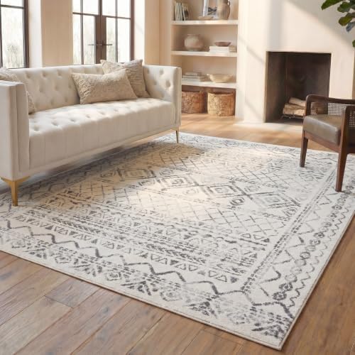 SAFAVIEH Tulum Area Rug 8'x10', Boho Ivory & Grey TUL268A