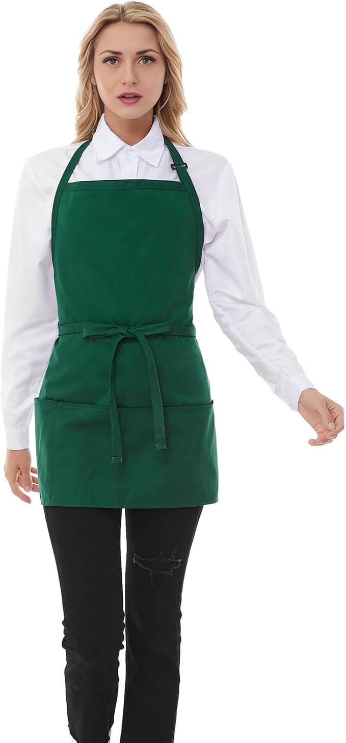 Aprons for Women with 3 Pockets, Server Apron, Aprons for Cooking, Chef Apron - Image 4