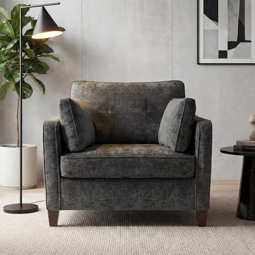 Luxury Oversized Accent Reading Chair for Living Room, 41", Chenille, Gray