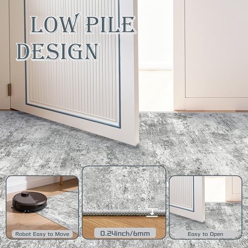 Cochyean 9x12 Area Rug Large Washable Rugs for Living Room, Light Gray