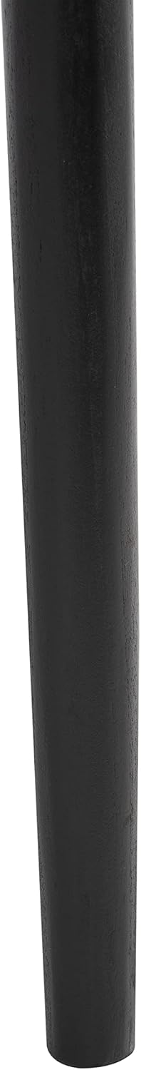 SAFAVIEH Munro Lther Wood Accent Chair, 20" Seat Mid-Century Black ACH1005B
