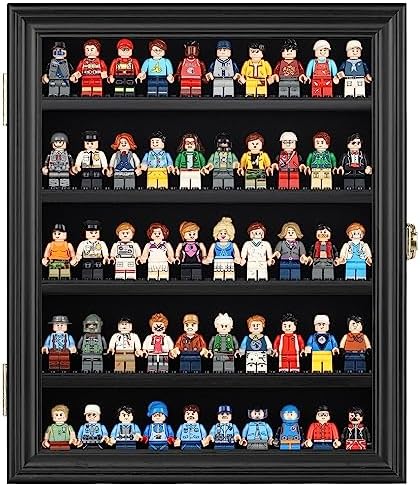 Block Toy Minifigures Dimensions Display Case Thimble Wall Cabinet Shelves Co...