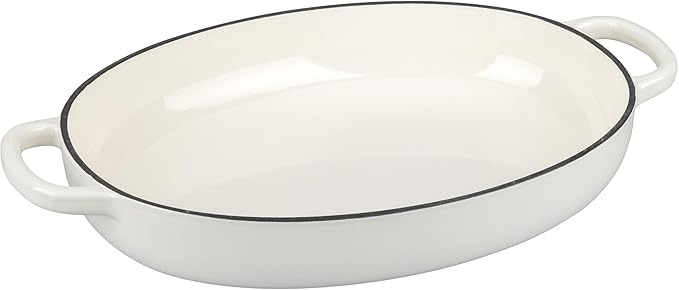 EDGING CASTING Enameled Oval Cast Iron Dutch Oven Pot