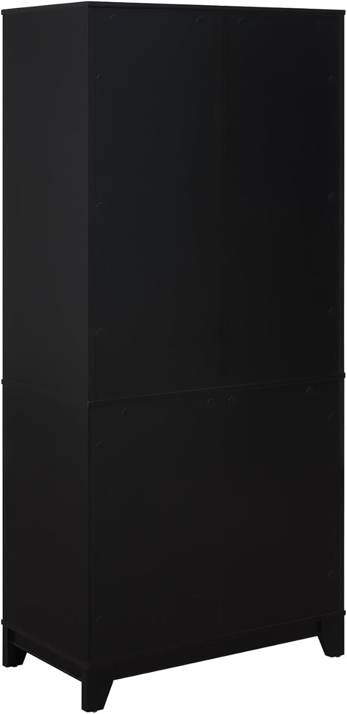 Manhattan Comfort Sheridan Modern Cane Bookcase with Adjustable Open Shelves,...