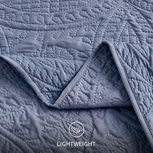 Love's cabin Quilts for Queen Bed Blue Bedspreads - Soft Bed Summer Light...