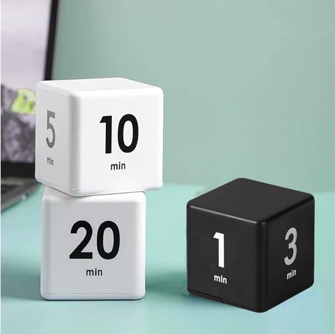 Feilifan Cube Timer, Kid Focus Study Timer Kitchen Work Timer Time Block Cube - Image 4