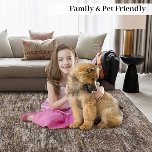 RUGSREAL Area Rug 5x7 Machine Washable Area Rug for Living Room Non-Slip Stai...