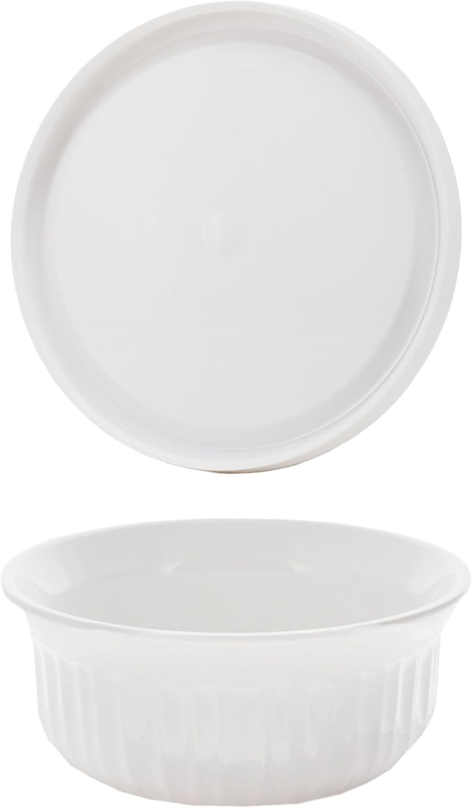CorningWare FS16 16oz Round French White Casserole Dish w/F-16 French White - Image 4