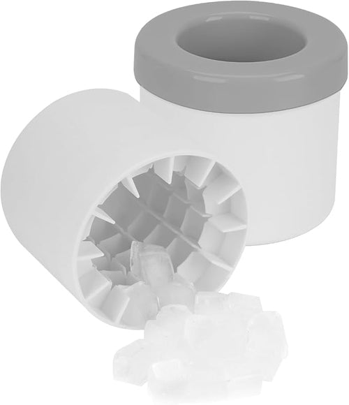 2 Pack Cylinder Ice Cube Mold Ice Trays, Silicone Ice Bucket, Portable Ice Cube by LUEXBOX