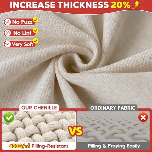Loiion Cat Scratch Proof Furniture Protector Waterproof Sofa Cover 150"x...