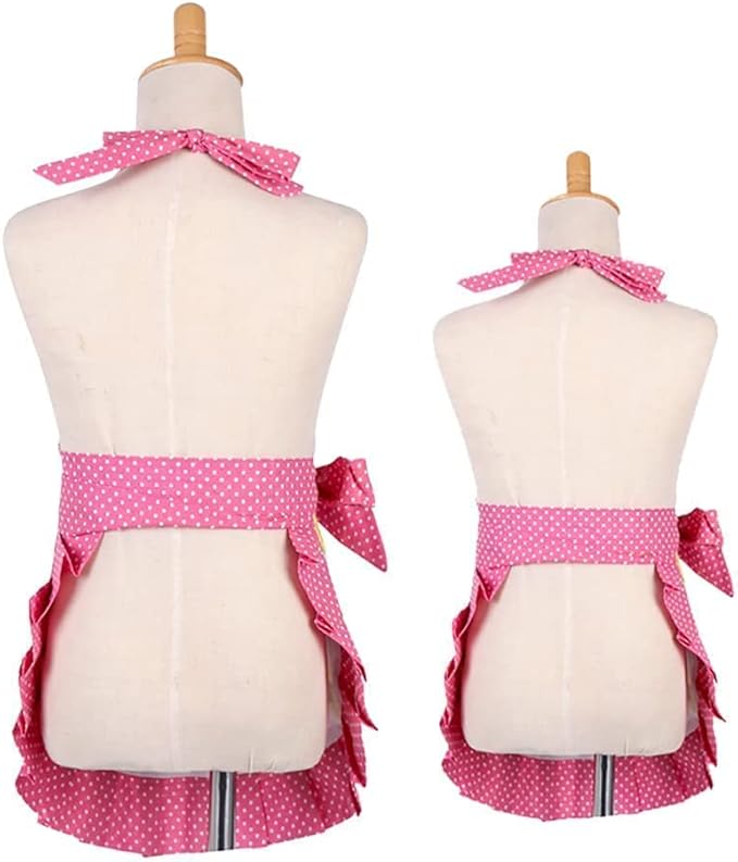 G2PLUS Apron for Women with Pockets, Extra Long Ties Cotton Apron Perfect for - Image 3