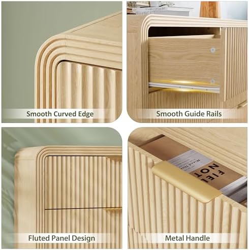 Decofy Fluted 9 Drawers Dresser, 63'' Wide Chest of Drawers for Bedroom
