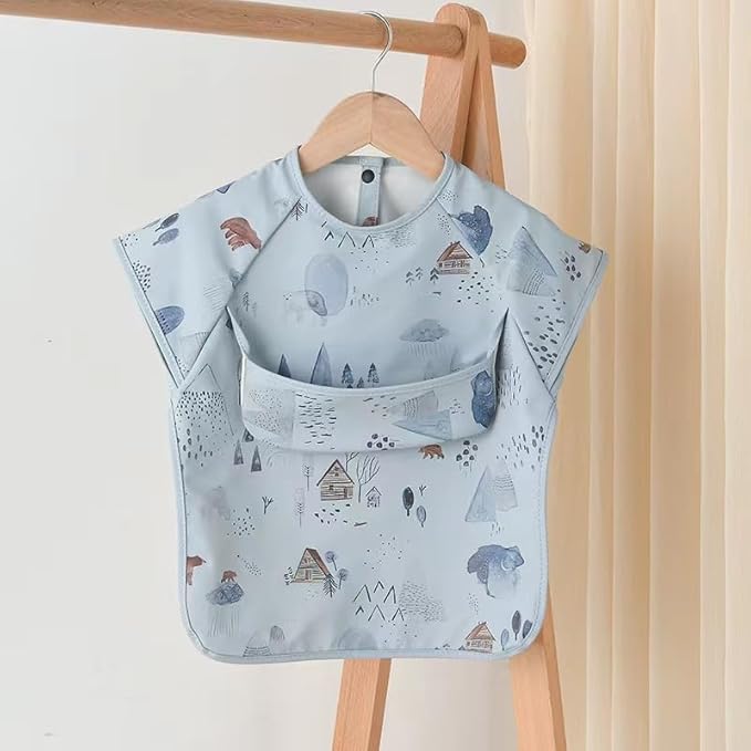 Waterproof Baby Bibs, Infant Toddler Extra Cover Feeding Bib - Image 2