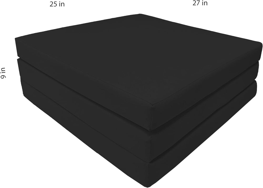D&D Futon Furniture Trifold Foam Beds, Floor Tri-Fold Bed, Foldable Shiki...