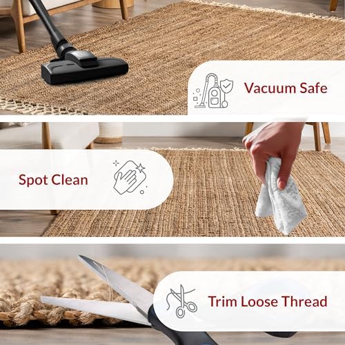 nuLOOM Raleigh Natural Solid Hand Tufted Area Rug, 5' x 8'