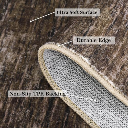 RUGSREAL Area Rug 5x7 Machine Washable Area Rug for Living Room Non-Slip Stai...