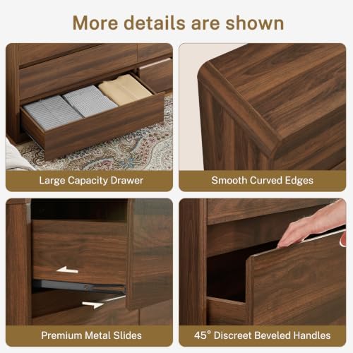 TEENFON 9 Drawer Dresser for Bedroom, 63" Wide Dressers & Chest of D...