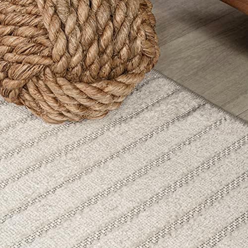 JONATHAN Y Hallie High-Low Curve Ivory/Cream Indoor/Outdoor Area Rug, 8x10, M...