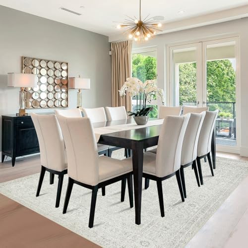 8x10 Washable Area Rugs for Living Room,Bedroom,Dining Room(Concrete Grey)