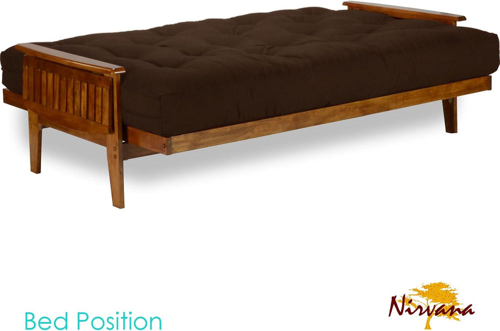 Nirvana Futons Eastridge Futon Set - Full Size, Frame, 8" Mattress, Micr...