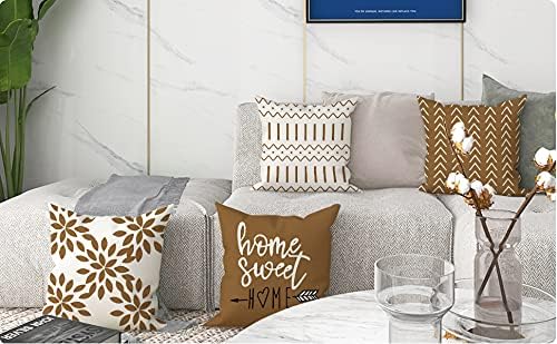YCOLL Pillow Covers 18x18 Set of 4, Modern Sofa Throw Pillow Cover, Decorative - Image 7