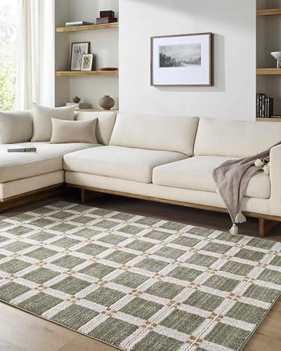 Hauteloom Talos Living Room, Bedroom Area Rug - Contemporary Geometric Square...