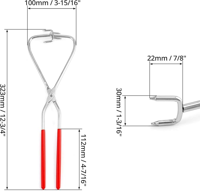 QWORK Sculpture Dipping Tong, 2 Pack Stainless Steel Clay Sculpture Tongs - Image 6