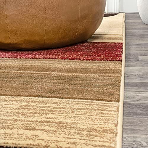 JONATHAN Y Abstract Arches Cream/Brown/Red Indoor Area Rug 8X10 ft, Tamara Re...
