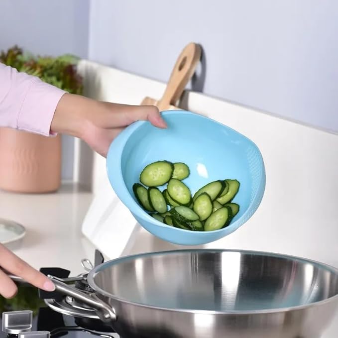 Rice Sieve Plastic Colander Kitchen Drain Basket - Image 7