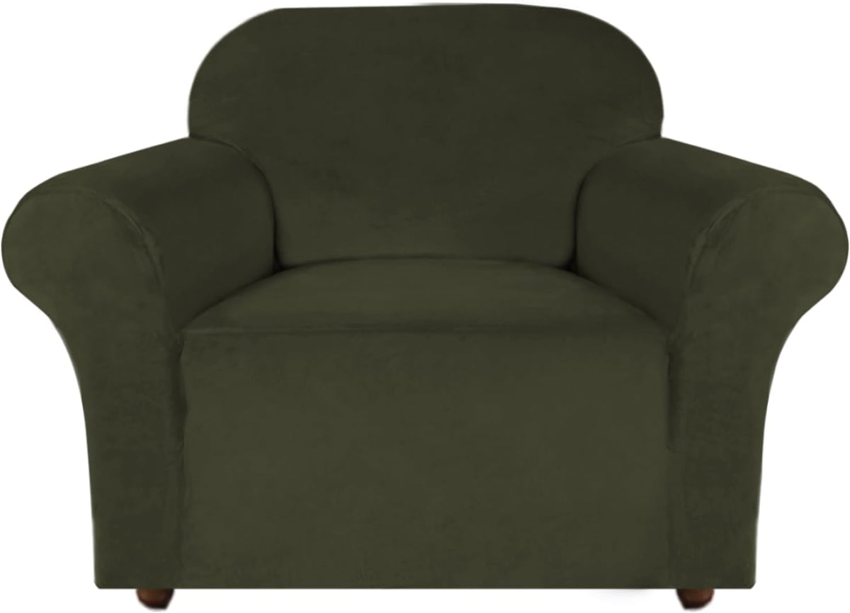 turquoize stretch velvet chair cover sofa covers for, main product view