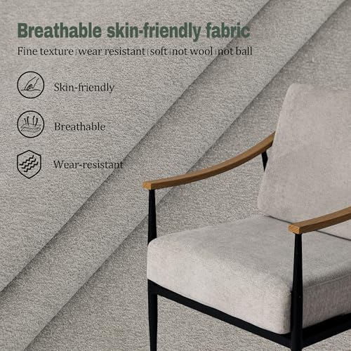 RNKSFX Modern Accent Chair for Living Room Bedroom Mid Century Arm Chair Upho...
