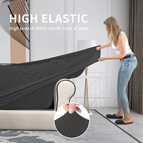 Easy-Going 2 Pieces Stretch Oversized Chair Couch Cover Sofa Cover for Dogs S...