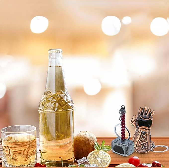 2-Pack Hammer Keychain Bottle Opener and Glove Keychain Bottle Opener, Beer - Image 6