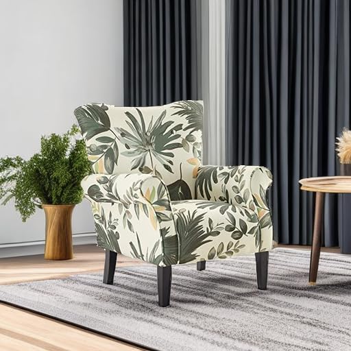 BELLEZE Modern Accent Chair, High Back Armchair, Upholstered Wingback Side Ch...