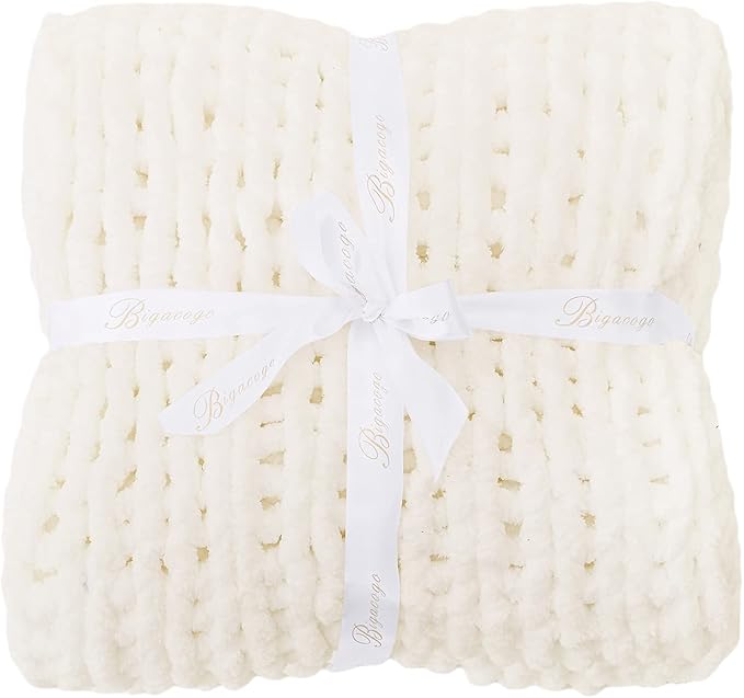 Bigacogo Chunky Knit Throw Blanket - Image 7