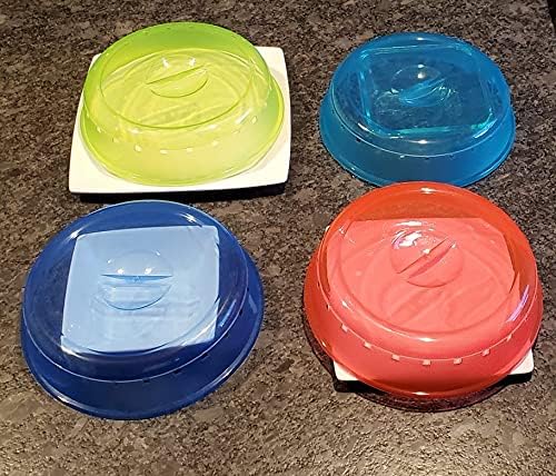 Rock 4 Pack of Microwave Plate Bowl Splatter Cover. Keep Your Microwave Clean - Image 3
