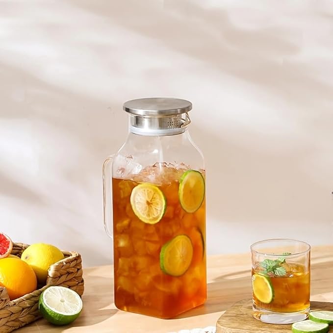 2 Pack 2 Liters/68 oz Square Glass Pitcher - Image 6