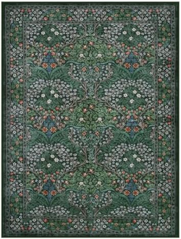 Lahome Floral 9x12 Area Rugs for Living Room, Soft Bedroom Washable Rugs
