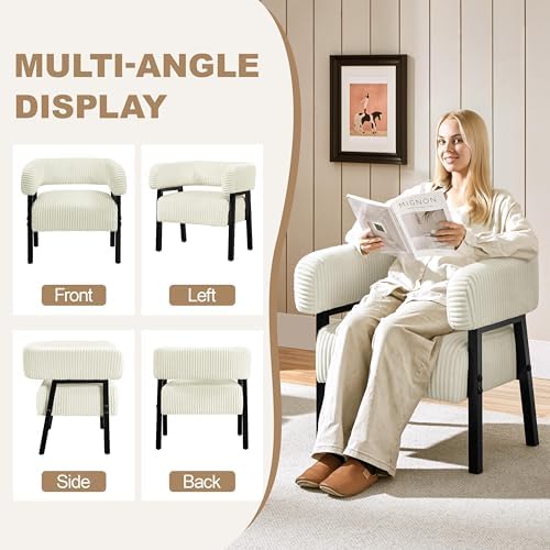 Yaheetech Accent Living Room Chair with Pocket Coiled Seat Set of 1