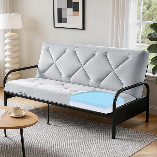 MABOZOO Foldable 6'' Full Size Futon Mattress, Dual-Sided Foam Design...