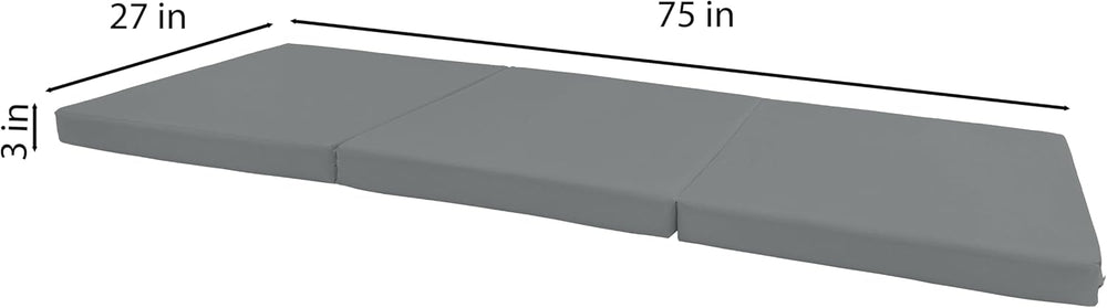 D&D Futon Furniture Trifold Foam Beds, Floor Tri-Fold Bed, Foldable Shiki...