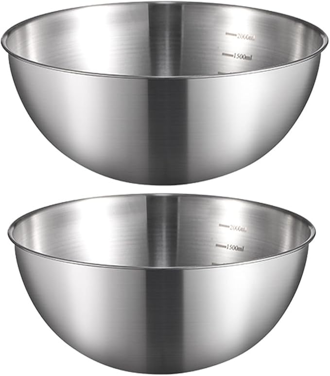 Stainless Steel Salad Bowls Set of 2 Mixing Bowl by AIYoo