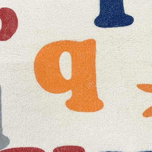 ABREEZE Play Mat, Faux Wool Kids Play Area Rugs 4' x 5.3' Non-Slip Ch...